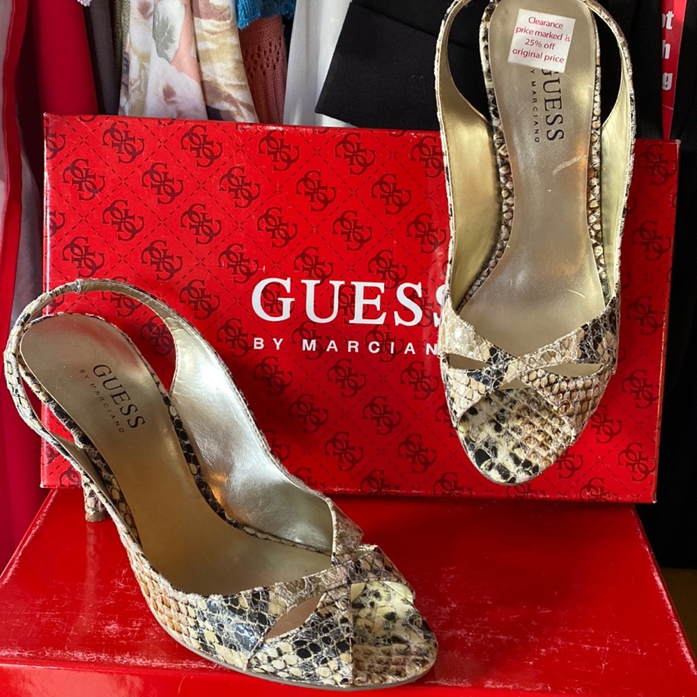 Guess snake alike skin tan and brown